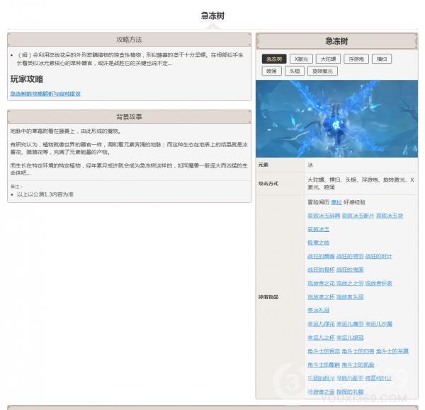 原神怪物急冻树图鉴大全