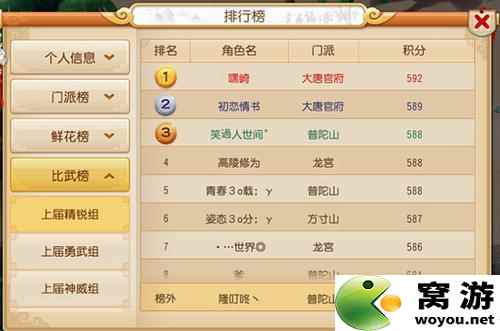梦幻西游手游比武排行榜在哪看 比武排行榜奖励--梦幻西游手游比武排名